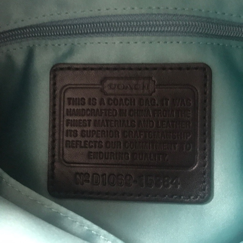 COACH Crocodile Embossed Leather Bag - Picture 5 of 8